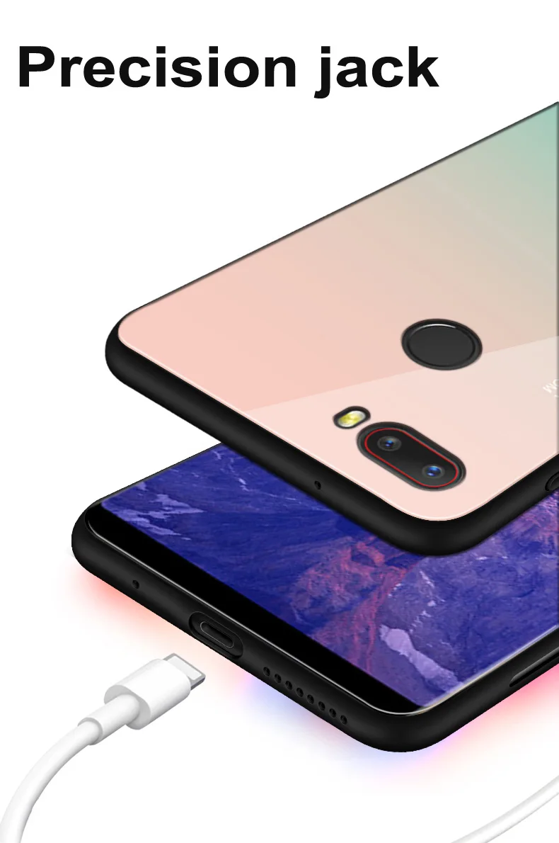 Чехол для nubia z17s чехол с градиентом из закаленного стекла+ чехол с мягкими краями для nubia z17 s dream glass чехол s nubia z17s nx595j shell
