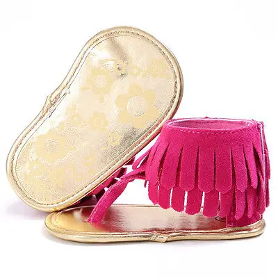 Лето 2017 детские сандалии новинка летние с кисточками и мягкой подошвой модные