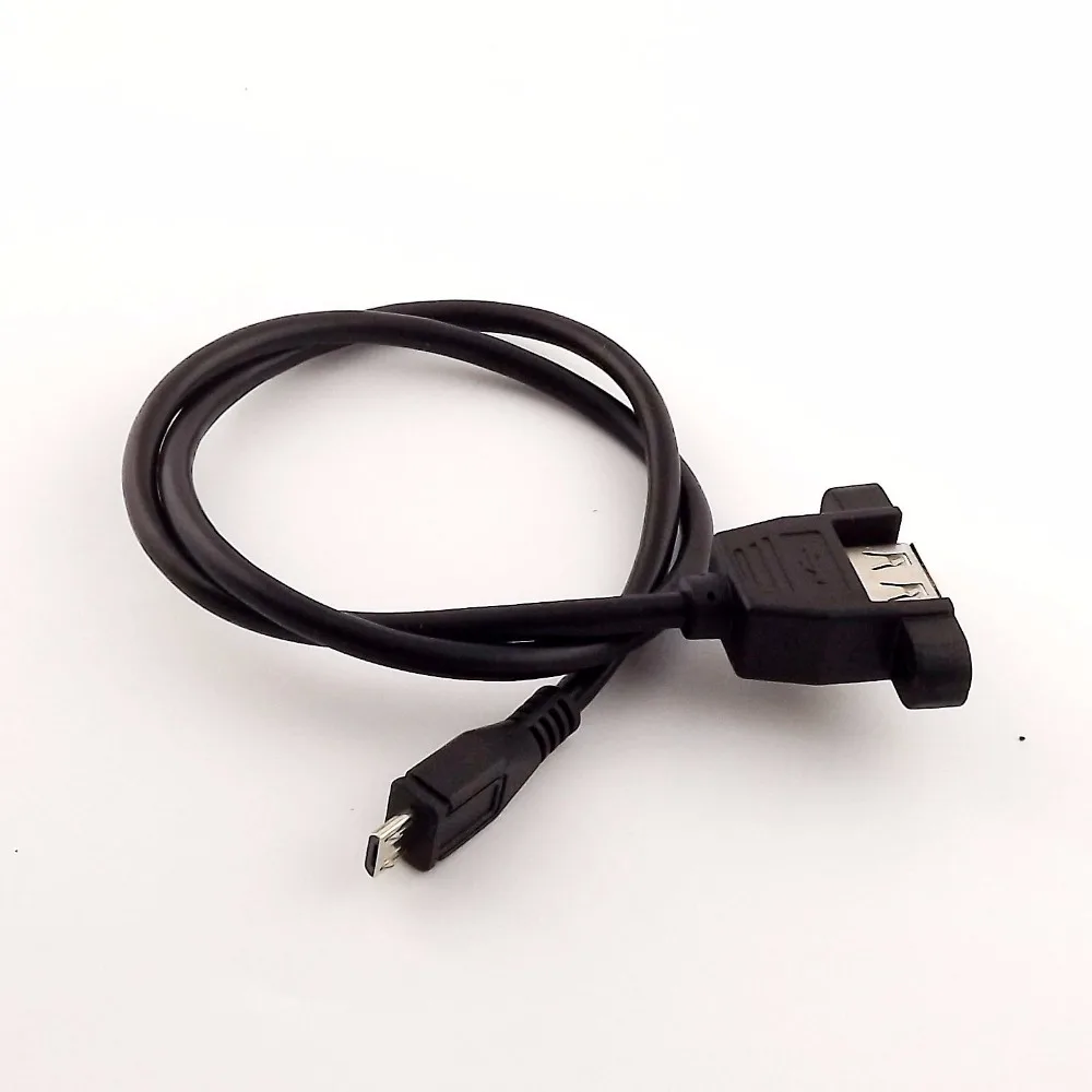 1 шт. USB 2 0 A гнездо панель крепление к Micro 5 Pin Мужской Кабель-адаптер для передачи