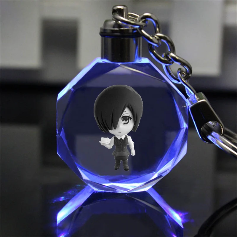Tokyo Ghoul Anime LED Key Chains LOGO Figure Keyring Crystal Toy Keychain Light Keyholder Unisex XMAS Gifts NEW | Украшения и