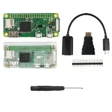 Raspberry Pi Zero W стартовый комплект 5MP камера+ RPI Zero W ABS чехол+ теплоотвод+ 5V2A адаптер питания+ sd-карта 16G+ комплект адаптера Mini HDMI - Комплект: Комплект 4