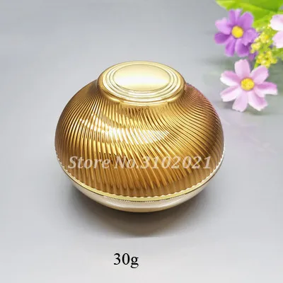 30g 8 шт./лот 30/50/120 г золота роскошная упаковка Акриловые Глаза/Уход за кожей лица Крем jar горшок 30/50/120 мл косметический лосьон, эмульсия пресс-бутылка с насосом - Цвет: 30g