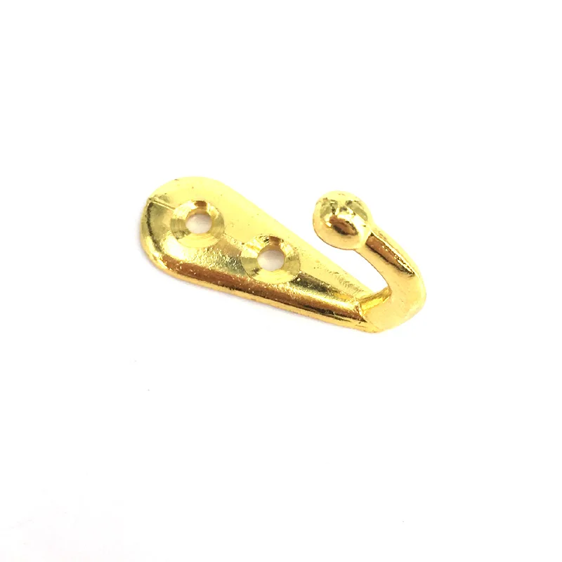 Gold 10 шт. винтажные Мини вешалки для пальто настенные входные крючки с винтами 22*12*30 мм - Цвет: Gold