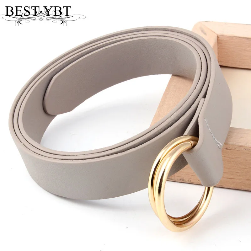 Женский ремень YBT с двумя пуговицами повседневный персонализированным узлом