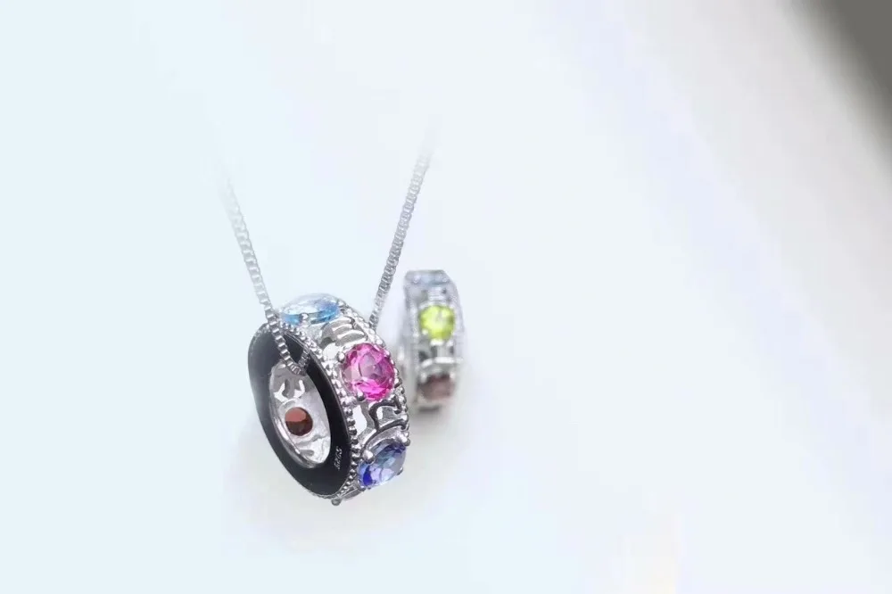 Натуральный кулон Tuopashitouhui olivine с гранатом серебро 925 пробы мозаика модный подарок