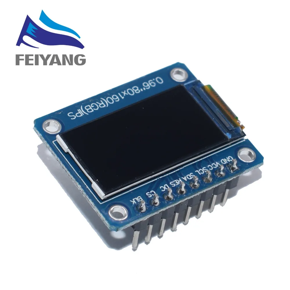 TFT дисплей 0,96/1,3 1,44 дюймов ips 7P SPI HD 65K полноцветный ЖК-модуль ST7735 Привод IC 80*160(не OLED) для Arduino