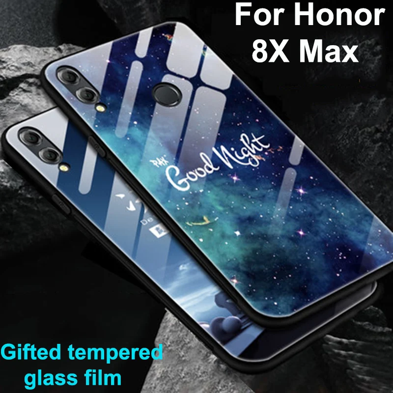2 шт. закаленное Стекло чехол для huawei Honor 8X Max Защитные чехлы 8 XMax coque Honor8X крышка