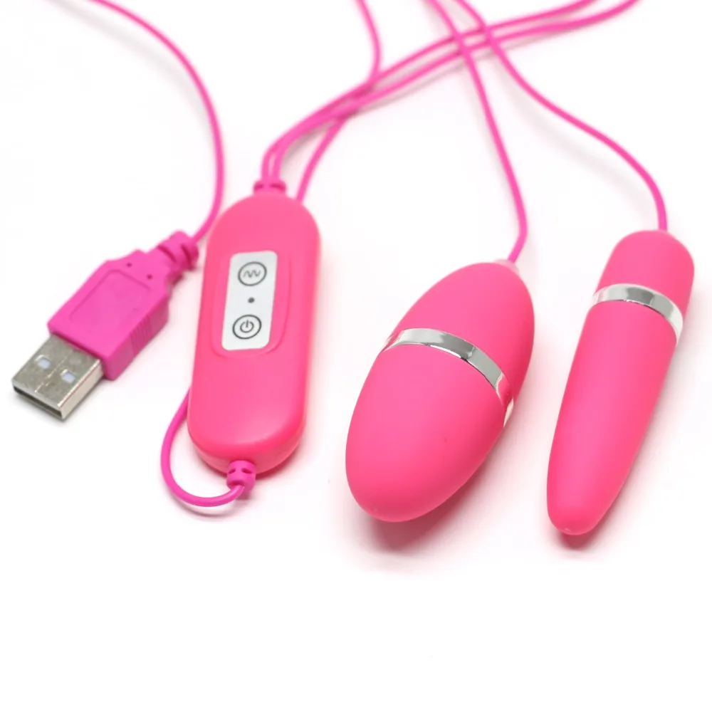 Dual Bullet Vibrator 13 Speed Adjustable USB Direct Novelty Sex Toys for Women Powerful Vibrating Egg Clitoris Stimulator Adult |