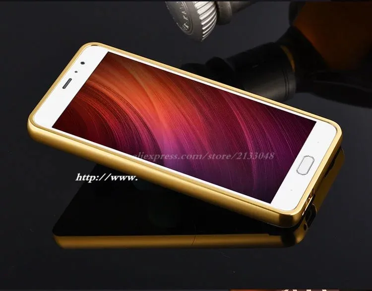 Luxury Gold Plating Aluminum Metal Frame+Mirror case For Lenovo K6 note Case 5.5&quot Cover Back |