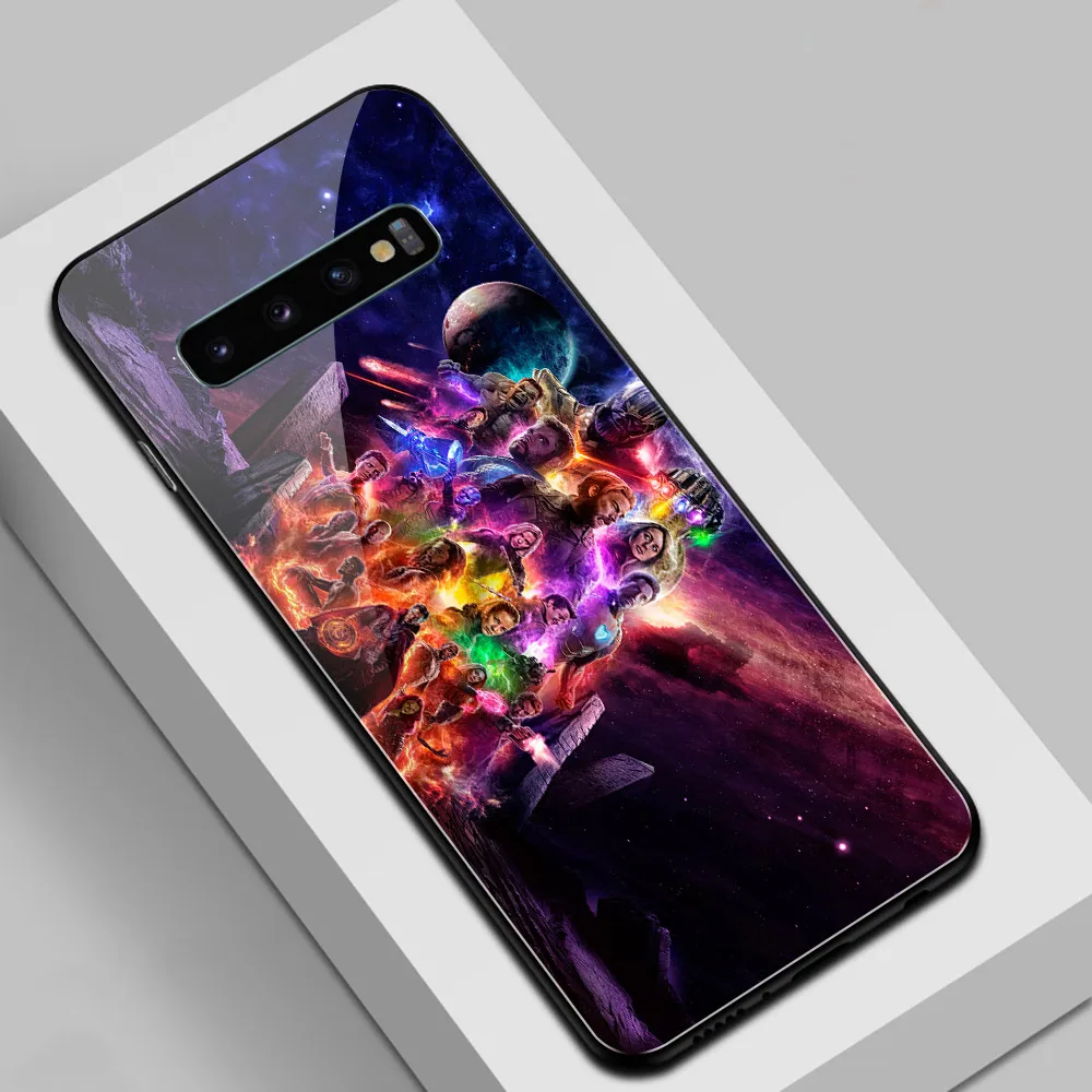 Стеклянный чехол для Samsung s20 Plus стеклянная задняя крышка S8 Marvel avenger samsung Galaxy S9 S10 plus