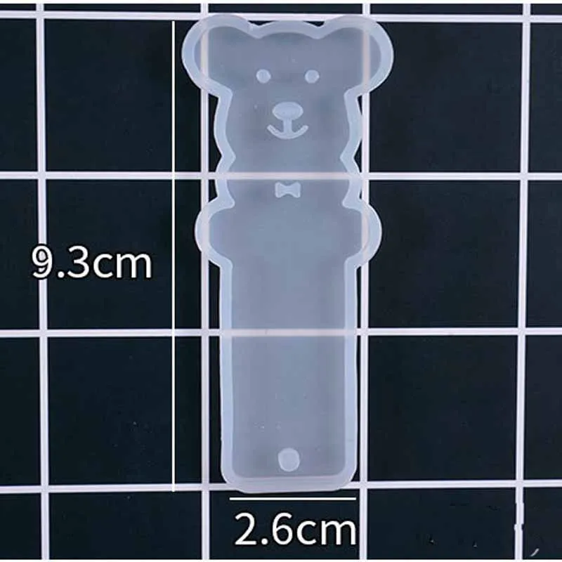 Small Sitting Bear 1 шт. Кролик Кот медведь Закладка «Дельфин» кулон DIY силиконовая высушенная форма цветок ювелирные изделия аксессуары инструменты оборудования смолы формы - Цвет: Small Sitting Bear