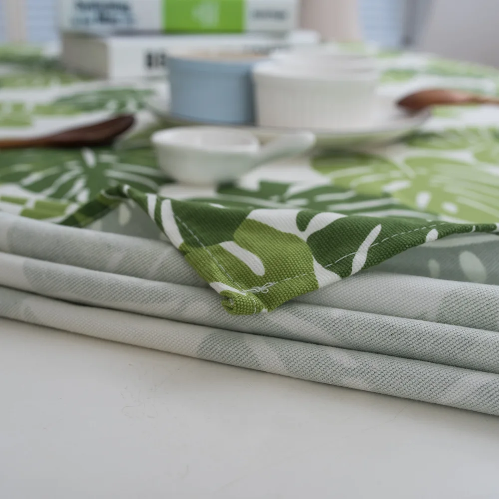 Monstera Deliciosa листья хлопок скатерти прямоугольник печатных стол защита от пыли