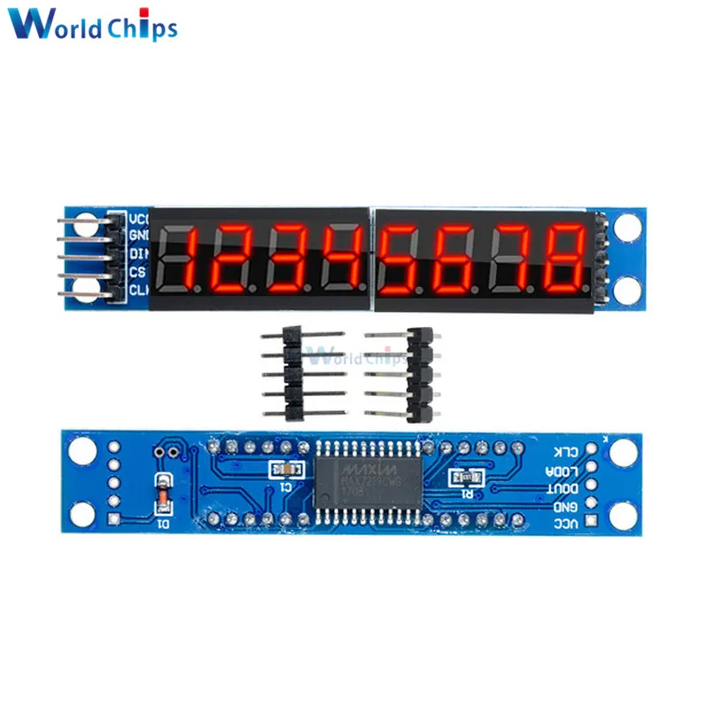 MAX7219 LED Dot Matrix 8 Digit Digital Tube Display Control Module For Arduino 3.3V 5V Microcontroller Serial Driver 7 segment|module 5v|max7219 dot