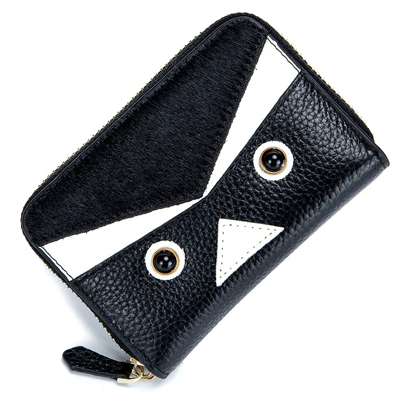 Cute Owl Organ Genuine Leather Women Card ID Holders Personality Mini Cowhide Credit Holder Fashion Business | Багаж и сумки