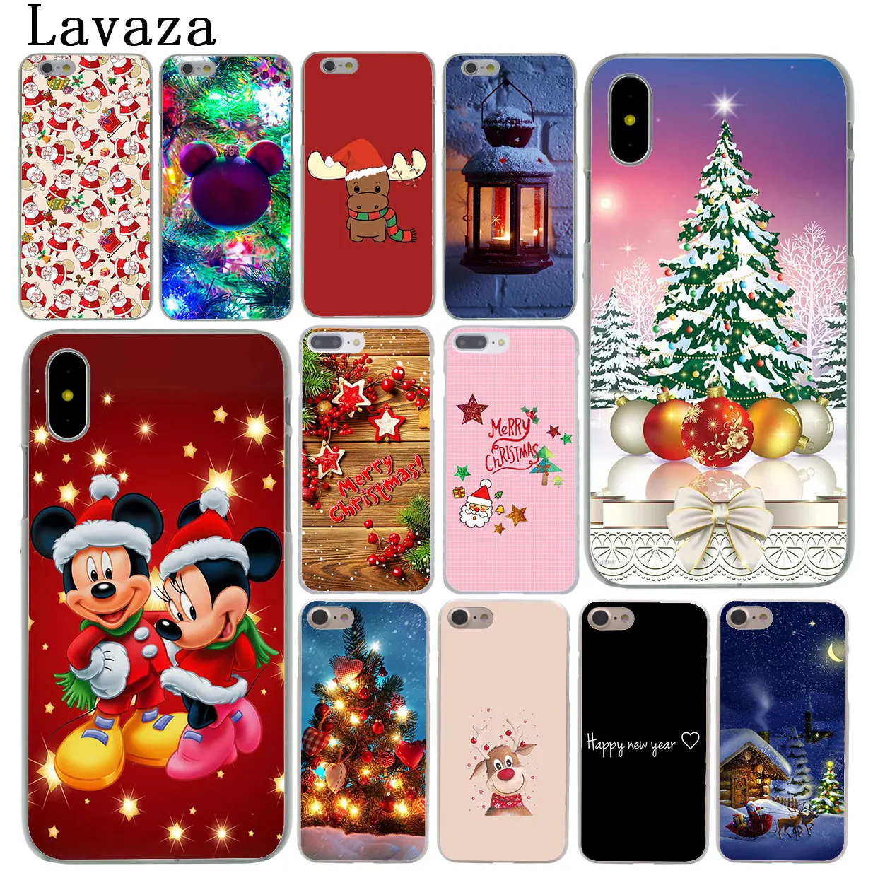 Твердый чехол для телефона Lavaza Merry Christmas happy New Year deer iPhone XR X XS 11 Pro Max 10 7 8 6S 5 5S SE 4S