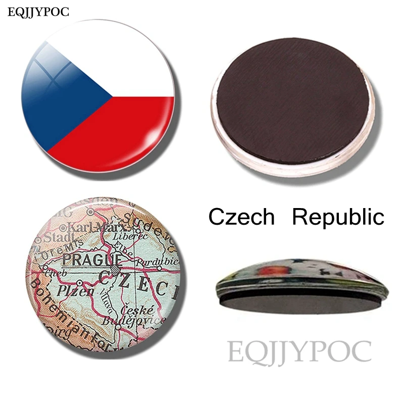 Флаг Чехии магнит на холодильник Prague карта путешествия сувенир 30 мм магниты на холодильник стран городами Чехия стикер