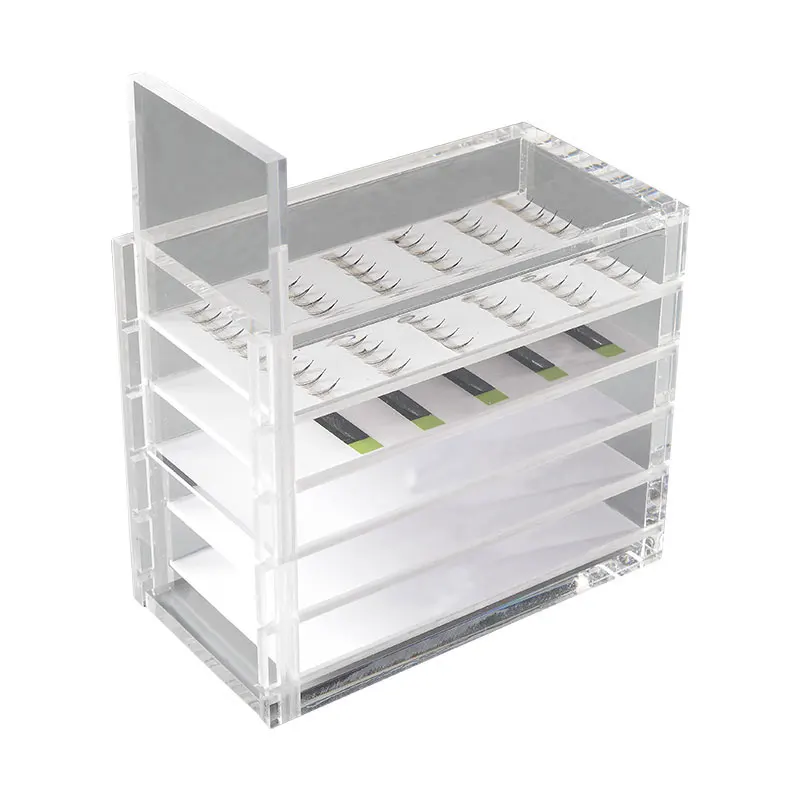 5 слойная акриловая коробка для хранения ресниц контейнер макияжа держатель клея