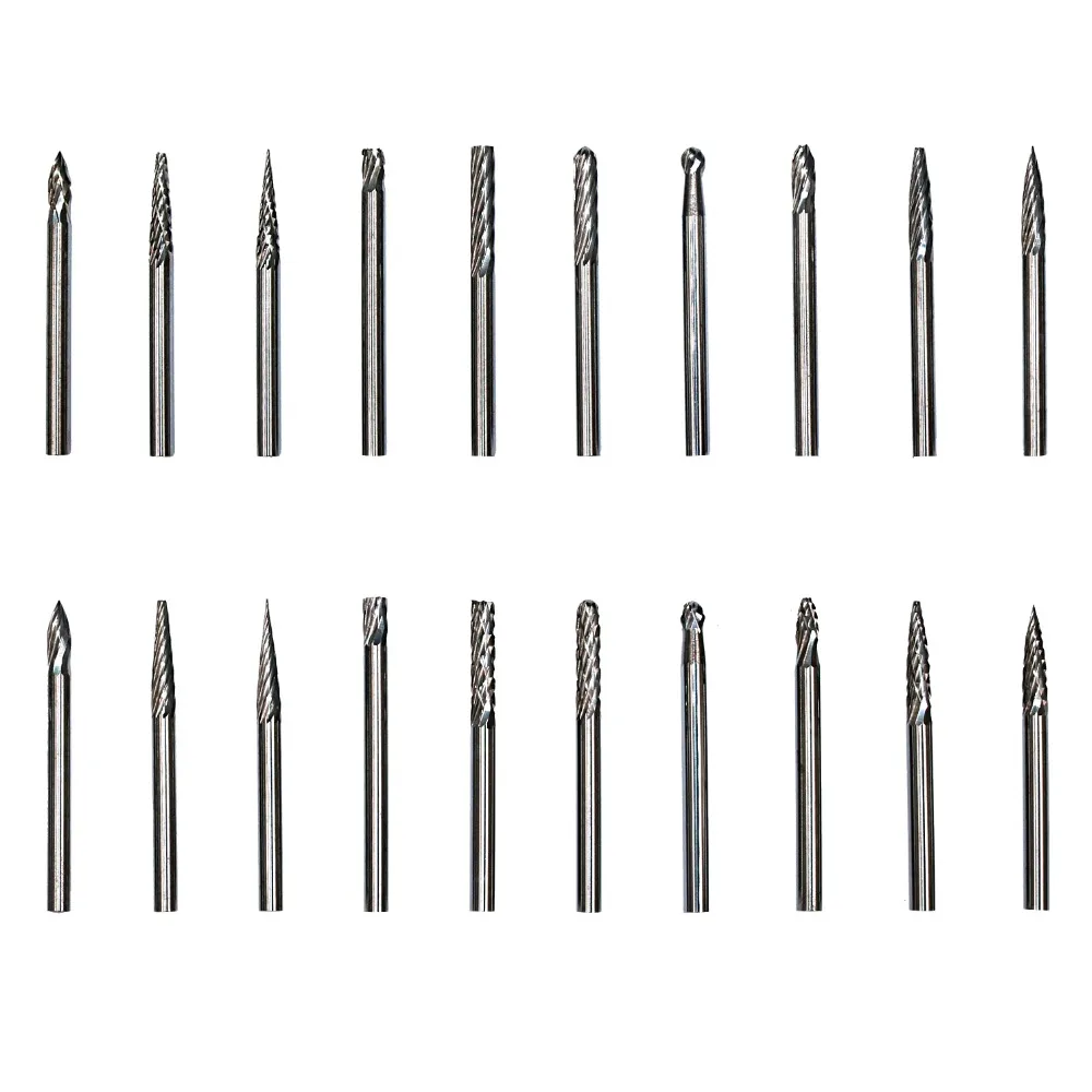 20 шт. 3 мм хвостовик Вольфрамовая сталь твердосплавные роторные пилки Алмазные