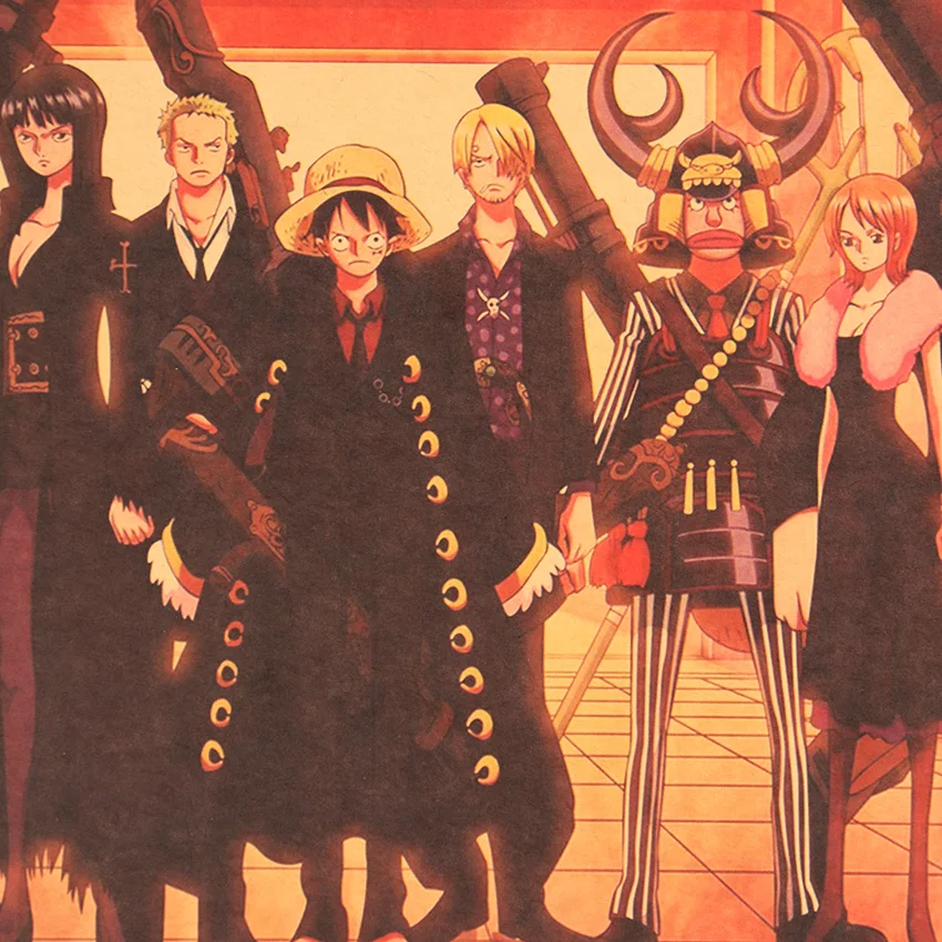 Галстук Винтаж Классический Аниме ОП игрушка лаффи портрет Ретро плакат крафт