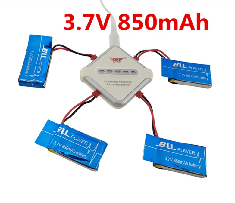 BLL MJX X400 X800 X500 X300C FY550 HM1315 HJ818 HJ819 3 7 в 850 мАч аккумулятор и 4 1 JST зарядный кабель