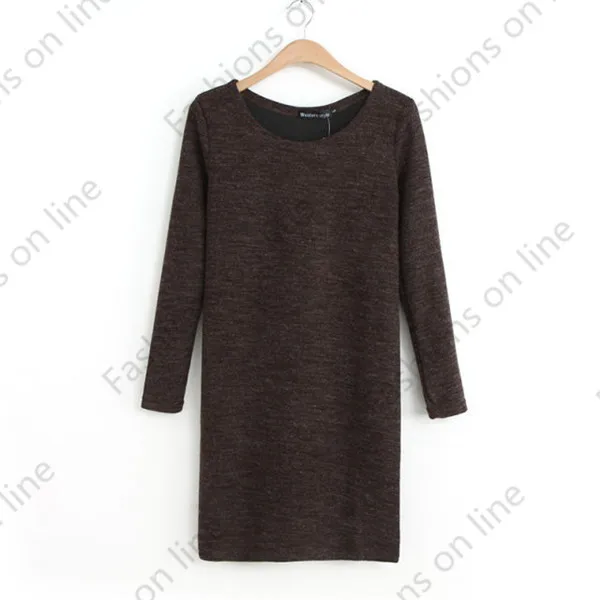2015 New Autumn Winter Fashion Warm Women Long Sleeve Bottomed Casual Dress Ladies' Evening Party Dresses Sexy Knitted Vestidos | Женская