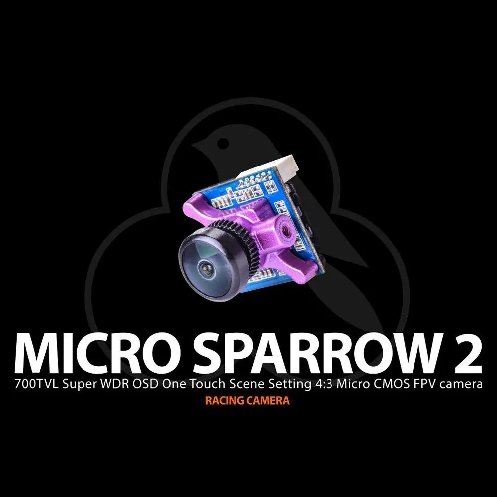 RunCam Micro Sparrow 2 FPV Camera 700TVL Super WDR COMS Sensor OSD 4:3 NTSC/PAL 2.1mm Lens FOV 150 for For Drone Quad | Игрушки и хобби