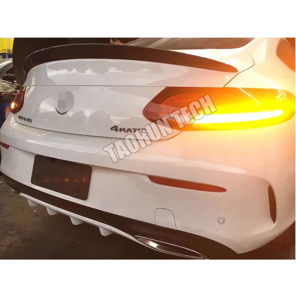 W205 карбоновый спойлер для Mercedes-Benz C200 C220 C300 C43 C63 AMG Coupe 2 двери 2015 - 2021 углеродного