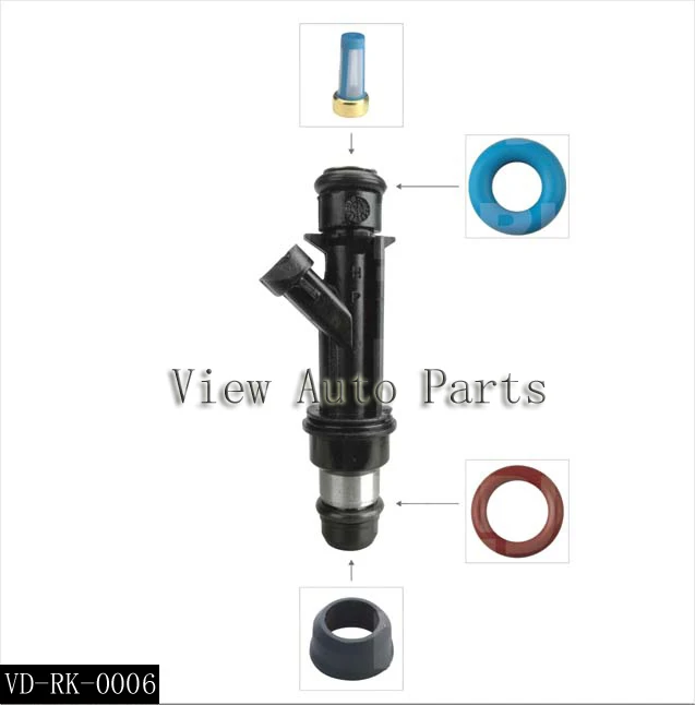 

10 sets Fuel Injector repair kit for CHEVROLET BUICK Isuzu GMC car rubber oring seals plastic pintle cap micro filter VD-RK-0006