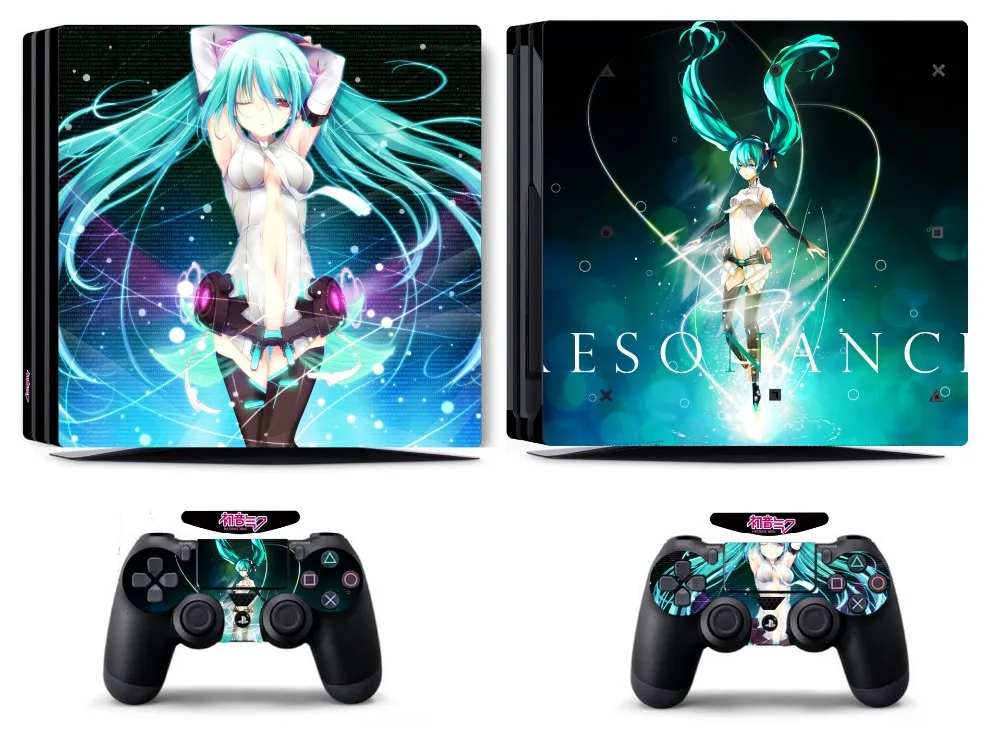 Наклейка для PS4 PRO Виниловая наклейка Sony Pro PlayStation 4 и 2 контроллера|stickers for|stickers for