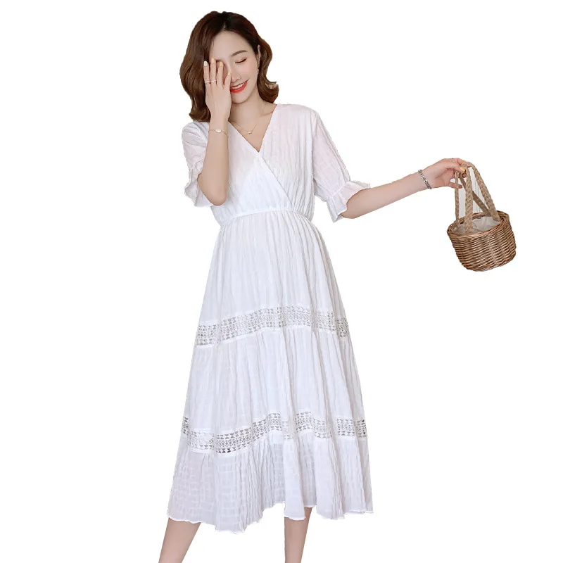 Envsoll летнее платье для беременных будущих мам платья женщин Одежда с v-образным