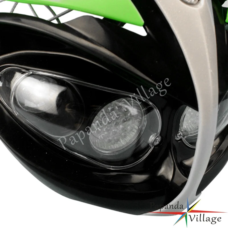 Papanda зеленые мотоциклетные внедорожные двойные спортивные фары для велосипеда