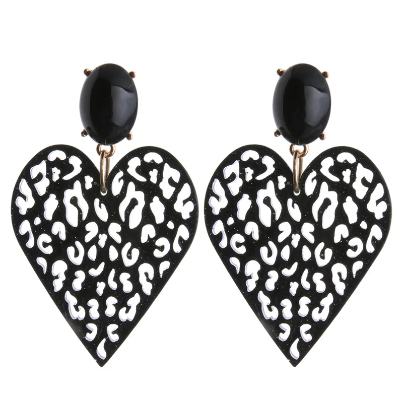 Висячие серьги NeeFu WoFu с кристаллами полимерная серьга камень в форме сердца