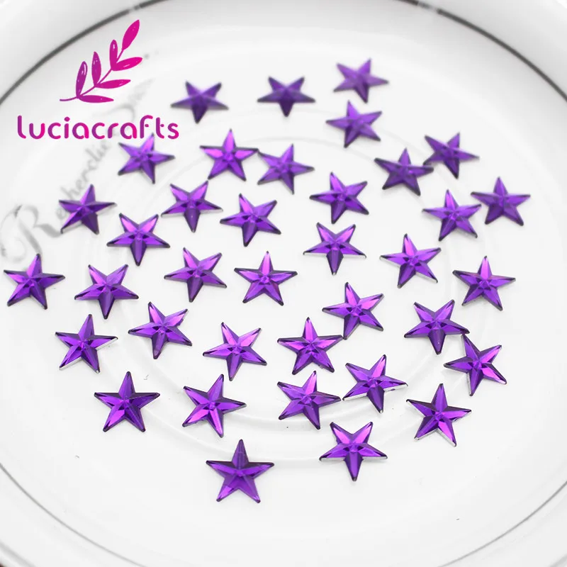 Lucia crafts 200 шт./лот 12 мм в форме звезды Стразы плоская спина, кабошон, поставка украшения DIY аксессуары ручной работы G0405
