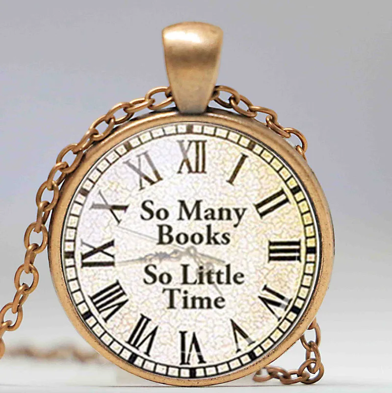 Ожерелье для влюбленных книг подвеска в виде червя серебряные часы ожерелья