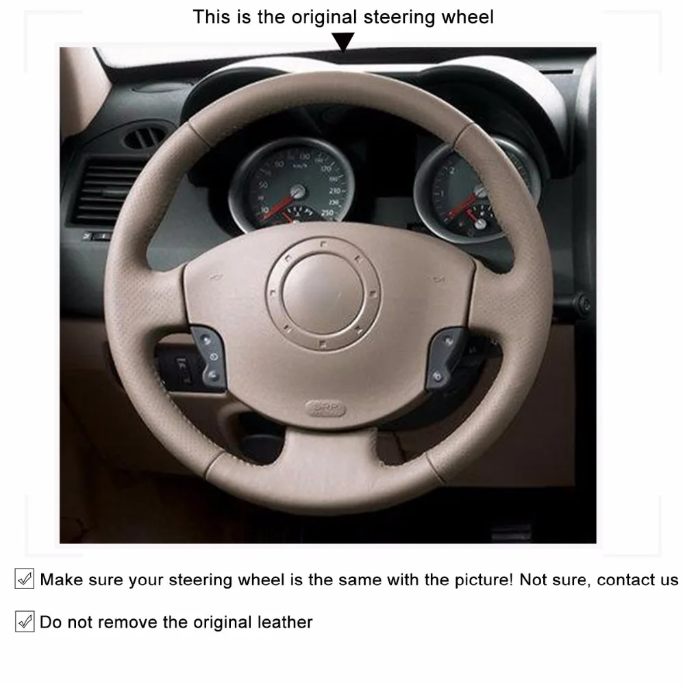 MEWANT черная натуральная кожа черная замша чехол на руль для Renault Megane 2 2003-2008 Kangoo 2008-2012 Scenic 2 2003-2009
