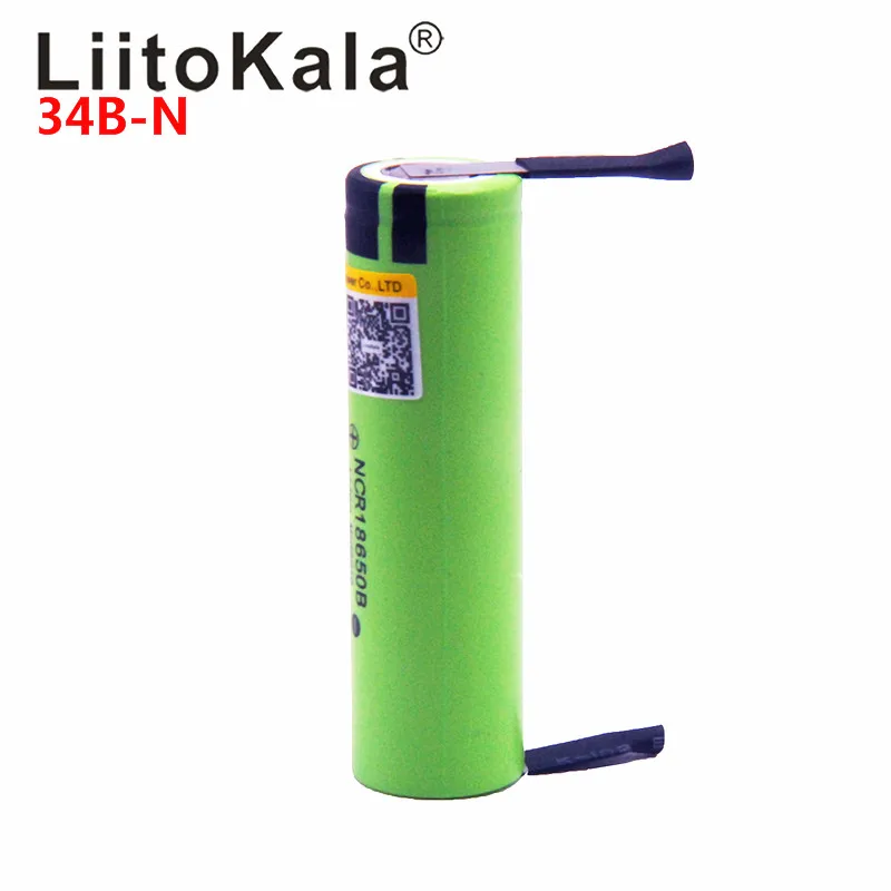 100 шт LiitoKala NCR18650B 18650 3400 3,7 в 18650 3400 мАч литиевая аккумуляторная батарея+ DIY nicke