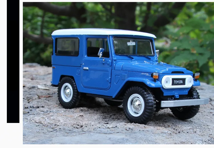 Высокая имитация 1:24 модель автомобиля из сплава Toyota FJ40, литая металлическая Игрушечная модель внедорожника, изысканная коллекция подарков