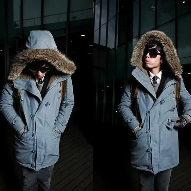 

New winter casual thicken warm hooded men brand jackets Dropshipping hot sale coat windbreak wool neck fashion clothes