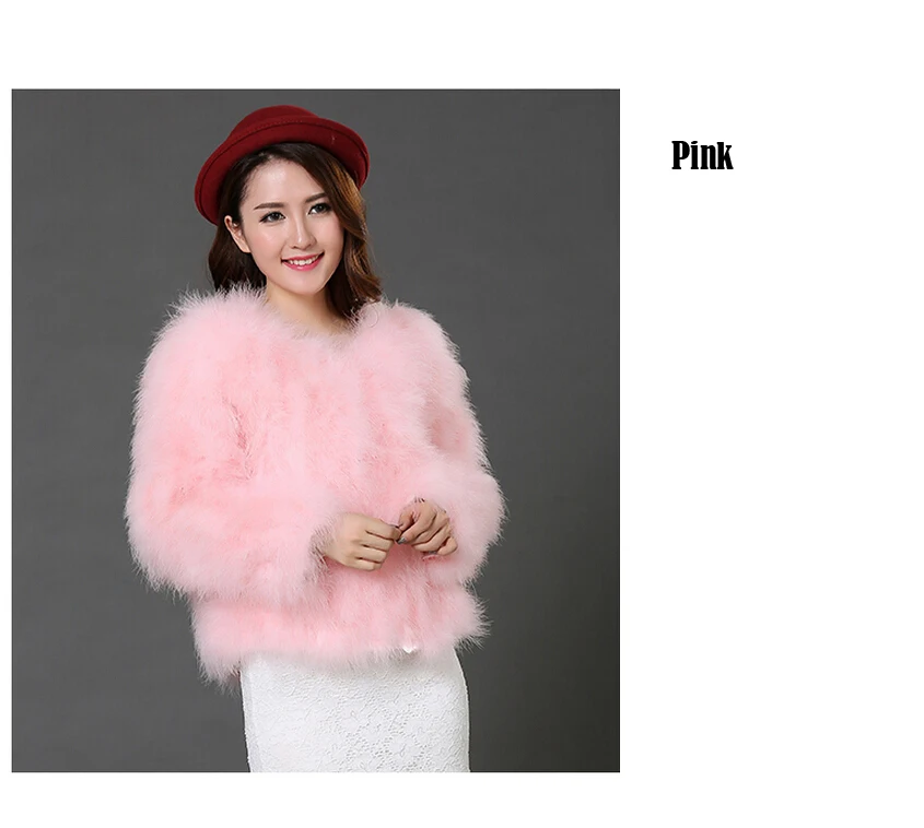 Женское пальто ручной работы из 100% натурального страуса настоящий натуральный