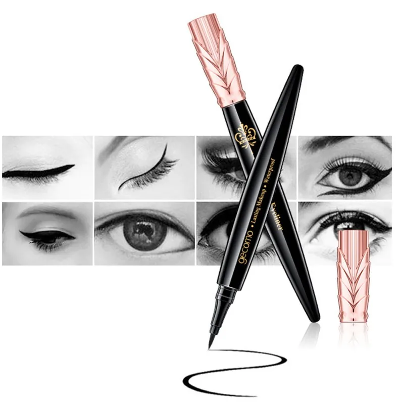 Hot Sell 1pcs Very Fine Long Lasting Waterproof Black and Deep Brown Liquid EyeLiner Eye Liner Pen Pencil Makeup Cosmetic Tool |