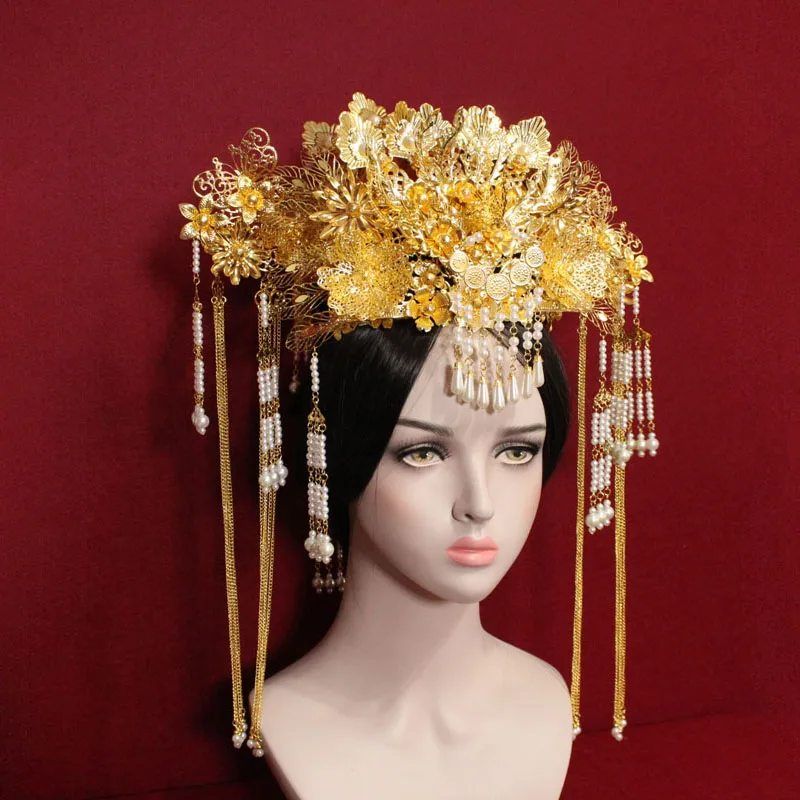 Белая вышивка бисером с длинной кисточкой Династия Тан импрессионная принцесса