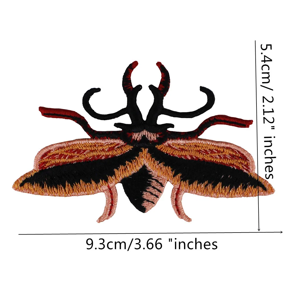 Вышитый жук Бабочка насекомые аппликация из ткани нашивки значки сделай сам