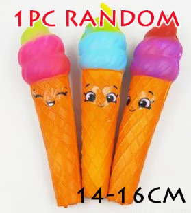 emotin ice cream Каваи мягкий Единорог мороженое кошка панда ручка колпачок канцелярские карандаши держатель топперы медленно поднимающиеся сжимаются детский день подарок игрушка - Цвет: emotin ice cream