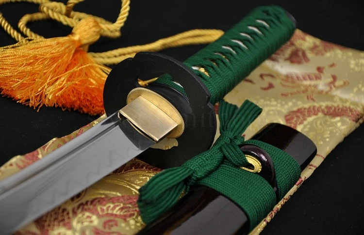 Полностью сделанный вручную японский самурайский меч вакизаси Железный тасуба