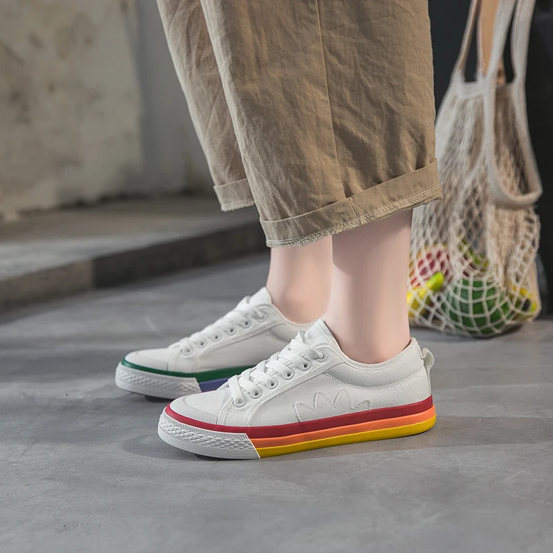 Женские холщовые кроссовки на плоской подошве Кроссовки больших размеров 35 44 для