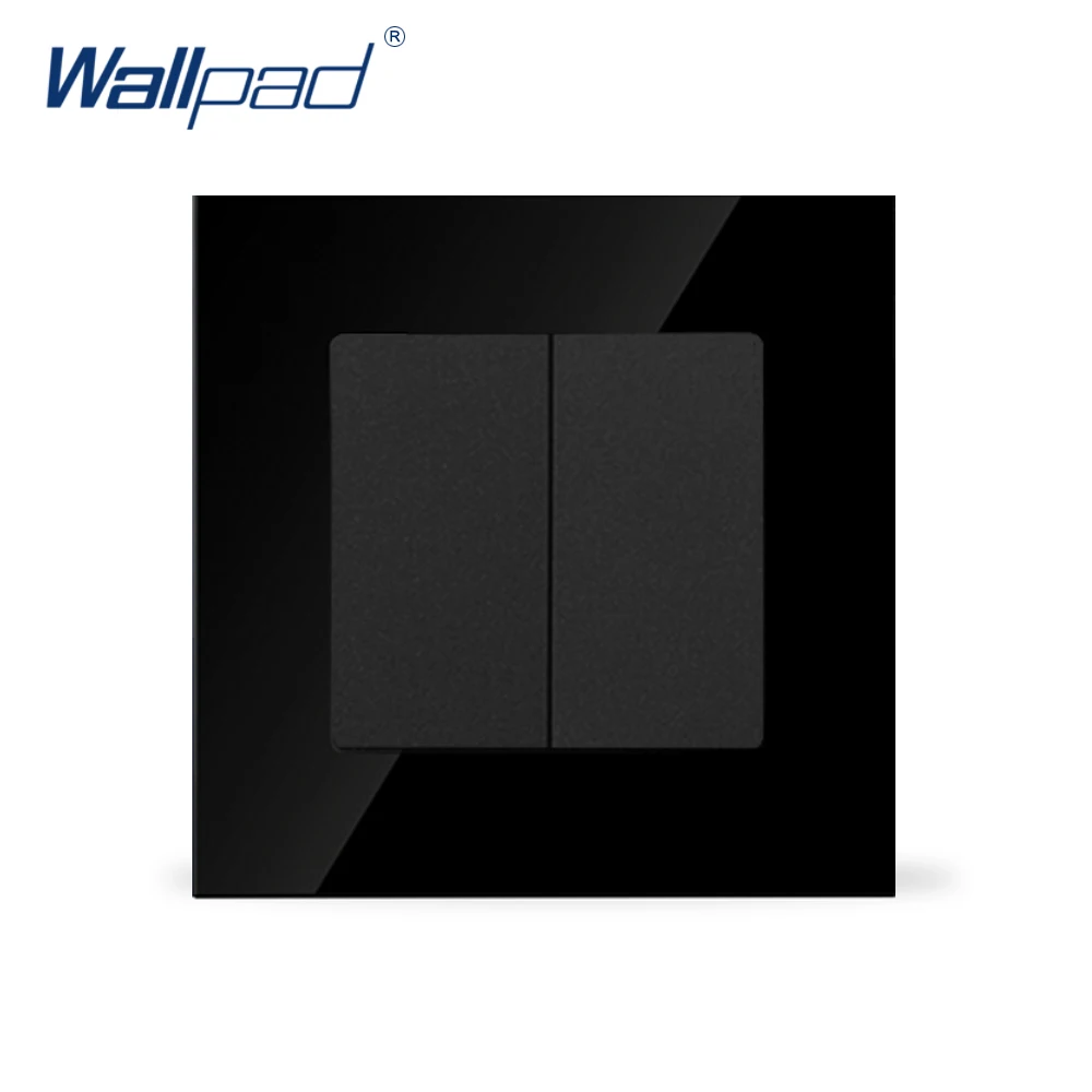 Роскошная двухсекционная занавеска Wallpad из черного хрустального стекла