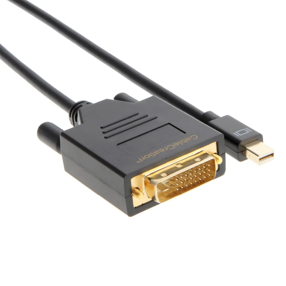 Кабель Gold Mini Displayport (совместимый с Thunderbolt Port) кабель DVI для Mac Book Imac и других моделей