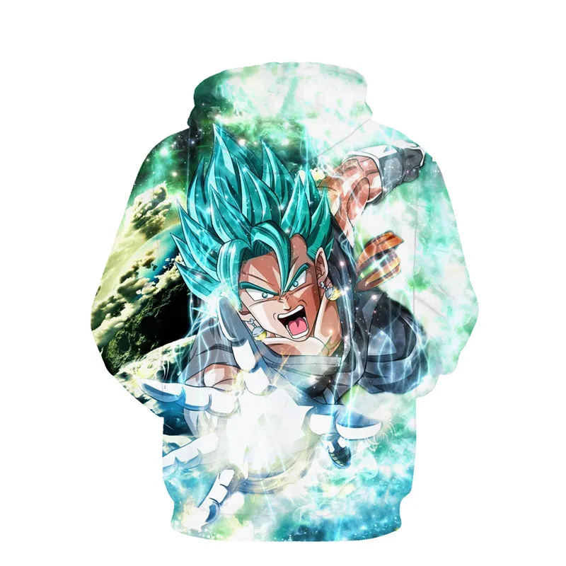 Dragon Ball Z Super Saiyan мужские толстовки с принтом и свитшоты милый аниме 3D Толстовка с капюшоном мужская верхняя одежда в стиле хип-хоп