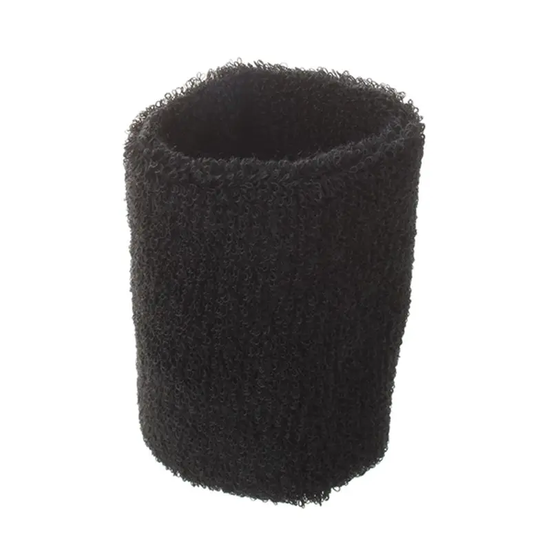 Черный эластичный махровый спортивный Напульсник для запястья 2 шт.|Поддержка