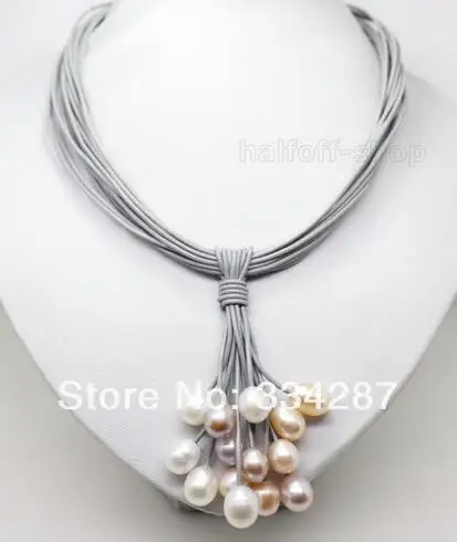 

Selling Jewelry>>>CHARMING AAA BIG PEARL PENDANT NECKLACE LEATHER CORD CHAIN MAGNET CLASP FASHION
